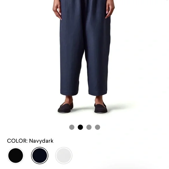 Eskandar sz 3 Japanese Trouser 100% Linen Pants Wide Leg Dark Navy US XL ? - Picture 12 of 12
